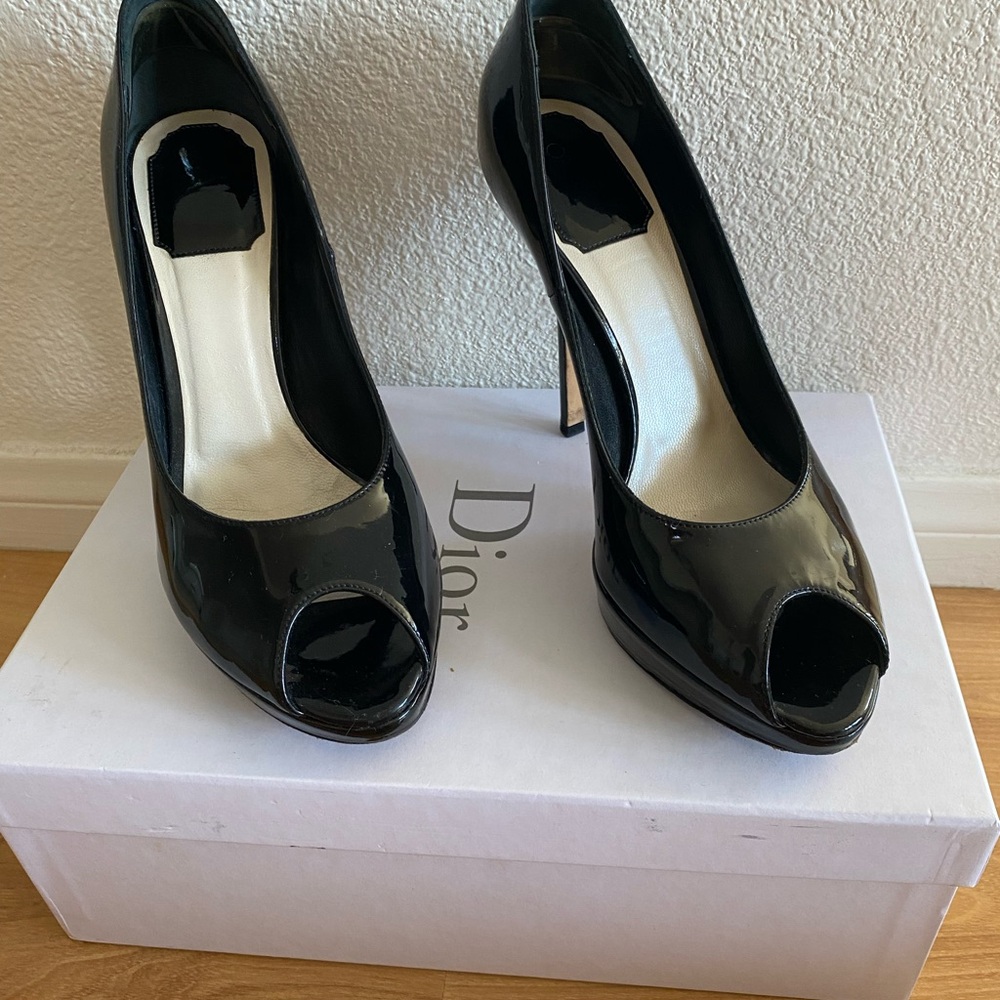 Dior Miss Dior Escarpin12 Peep Toe Pumps (Size 38) - Picture 8 of 9